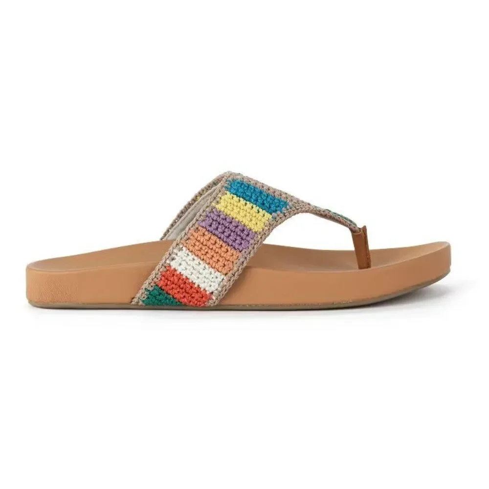 New The Sak Everly Sandal - Hand Crochet - Summertide Strip Size 10
